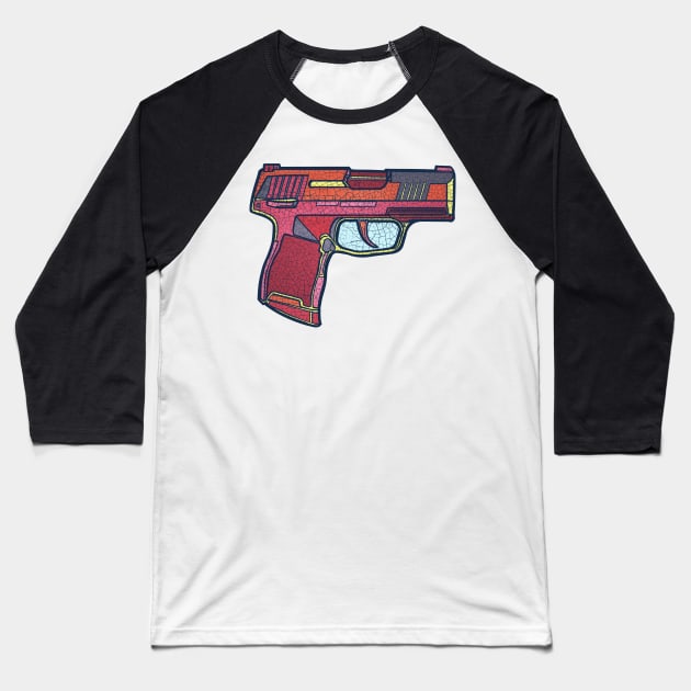 Pistol Baseball T-Shirt by Toby Wilkinson